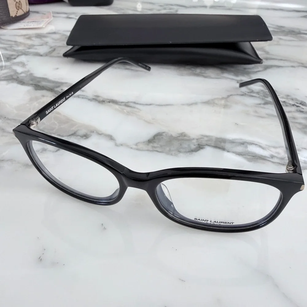 Saint Laurent SL-297/F Eyeglasses Women's Black Full Rim 51-18/145